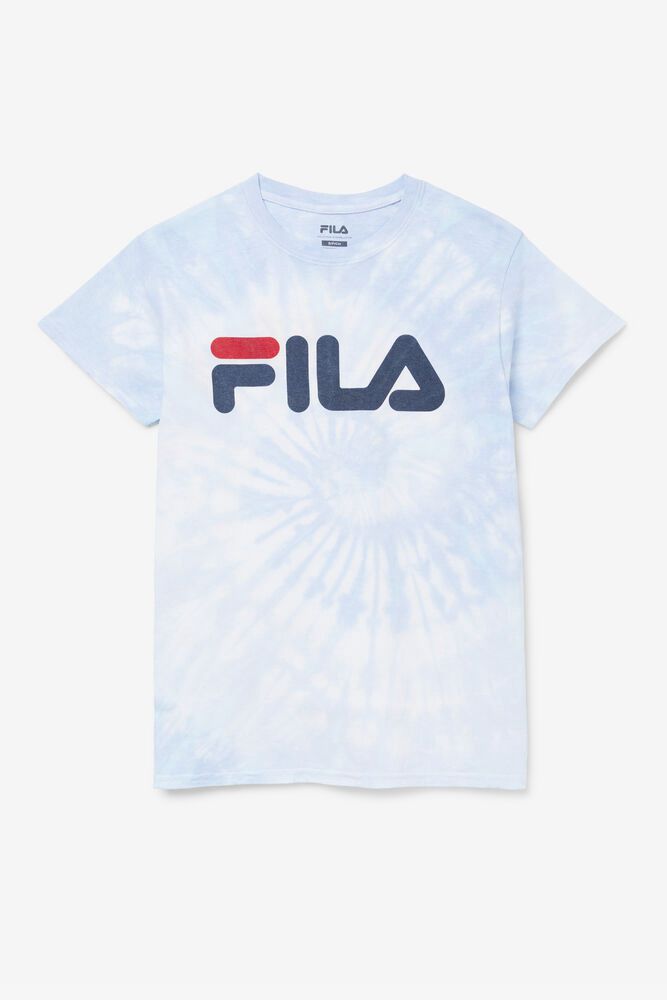 Fila T Skjorte Herre Blå Tie Dye Logo 405918-HPI